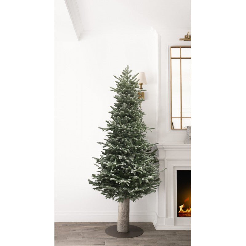Albero di Natale Moena Slim innevato con tronco – foto 3
