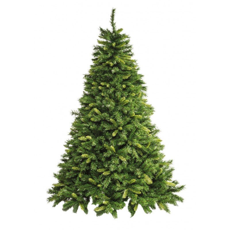 Albero di Natale Royal Xone in PVC verde con chioma piramidale folta e base larga