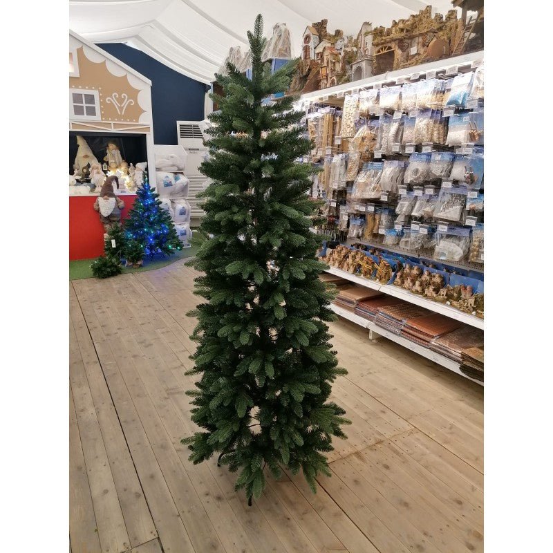Albero di Natale slim Russel Xone verde real touch dalla sagoma stretta – foto 2