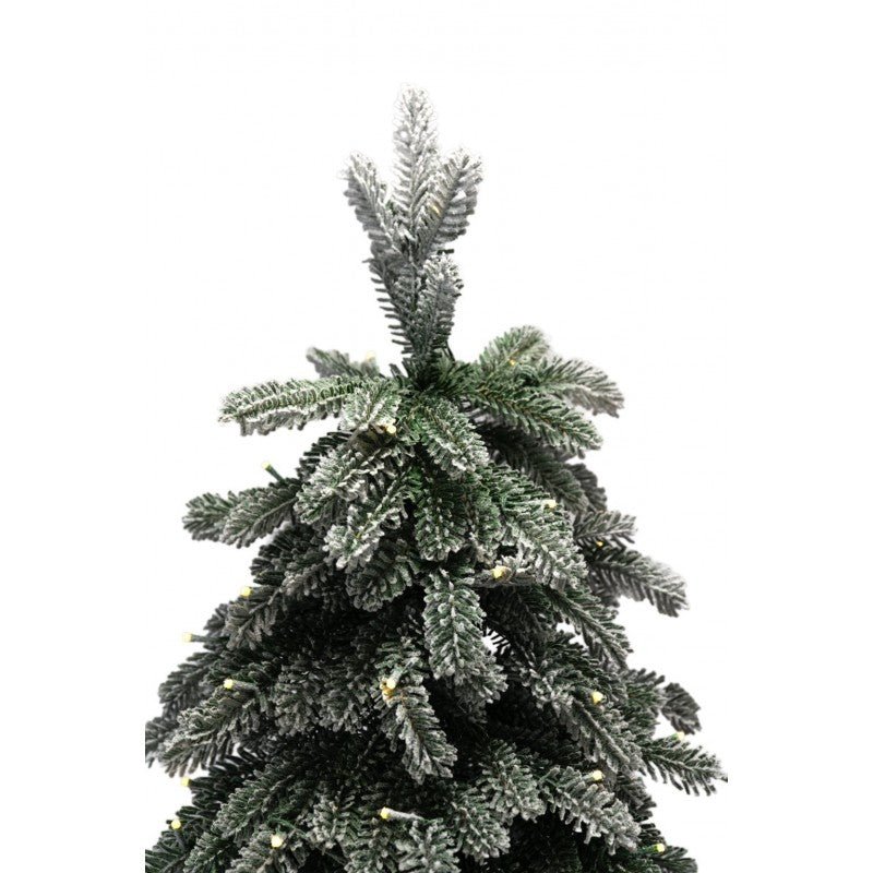 Albero di Natale Mizar innevato con luci LED integrate accese – foto 5