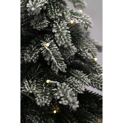 Albero di Natale Mizar innevato con luci LED integrate accese – foto 3
