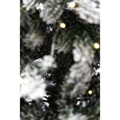 Albero di Natale Mizar innevato con luci LED integrate accese – foto 4
