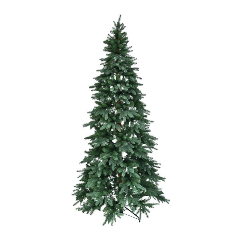 Albero di Natale artificiale Theo slim di Xone, verde naturale, con base a croce in metallo
