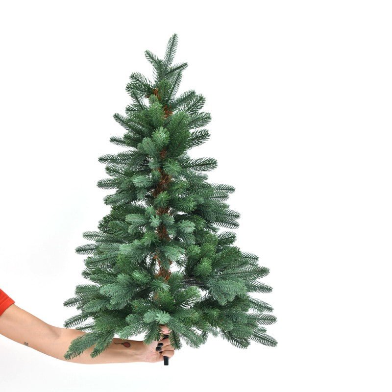 Albero di Natale artificiale Theo slim di Xone, verde naturale, con base a croce in metallo – foto 5