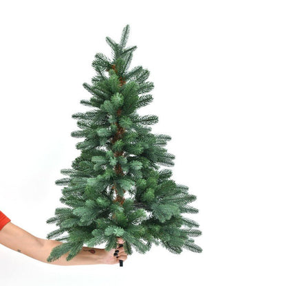 Albero di Natale artificiale Theo slim di Xone, verde naturale, con base a croce in metallo – foto 5