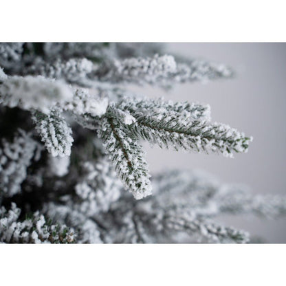 Albero di Natale Sappada innevato con base a forma di tronco di legno – foto 4