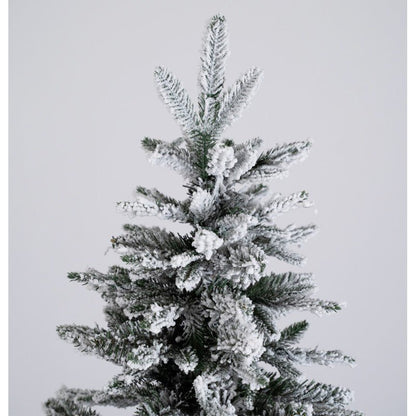Albero di Natale Sappada innevato con base a forma di tronco di legno – foto 3