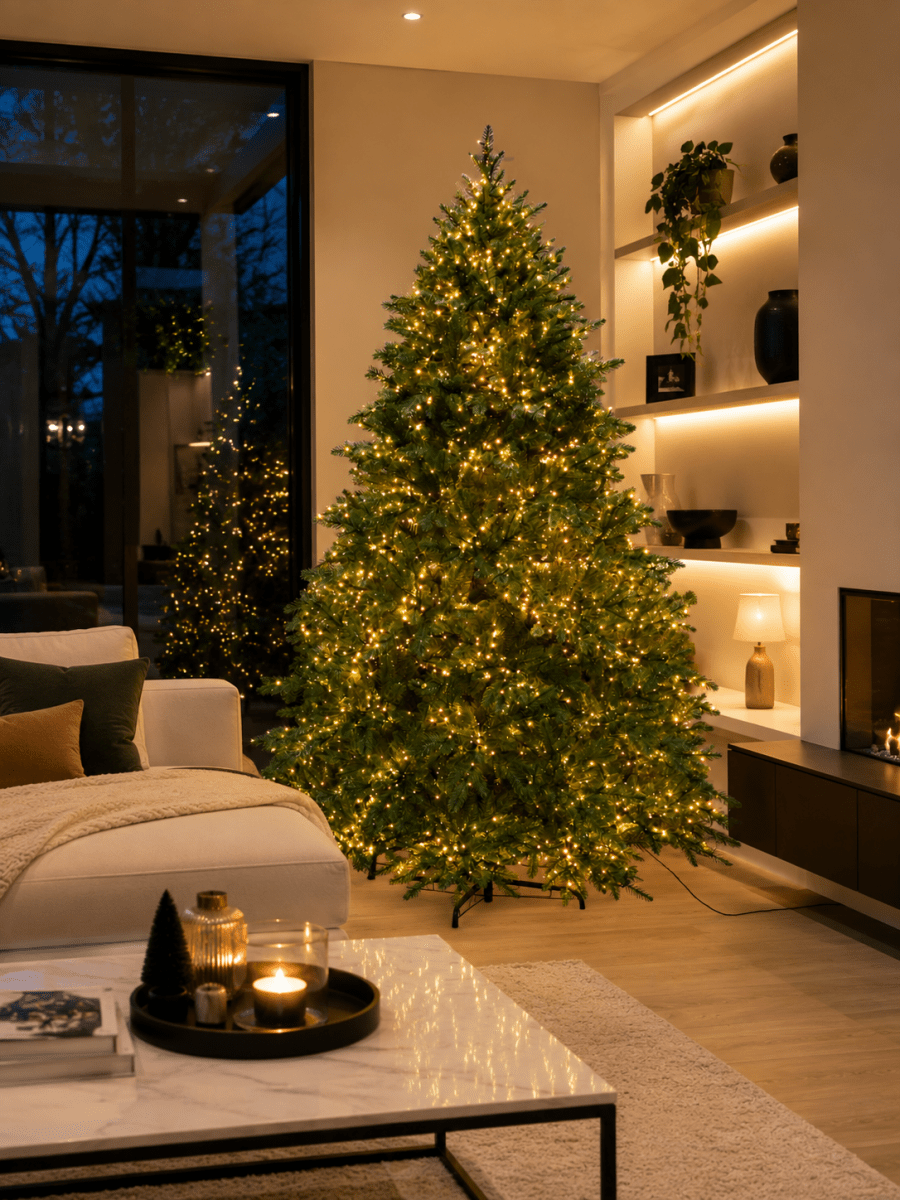 Albero di Natale Sirio con LED integrati e chioma folta in PE – foto 2