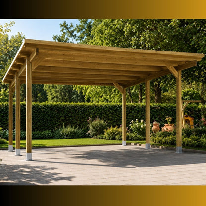 Carport Leopardo in Legno 600x500 cm