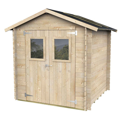 Abri de Jardin en Bois Hobby 198x198 cm 3,92 m² – Kit de Montage Inclus
