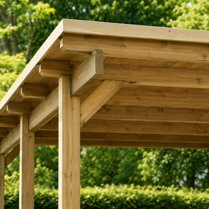 Carport Leopardo in Legno 600x500 cm