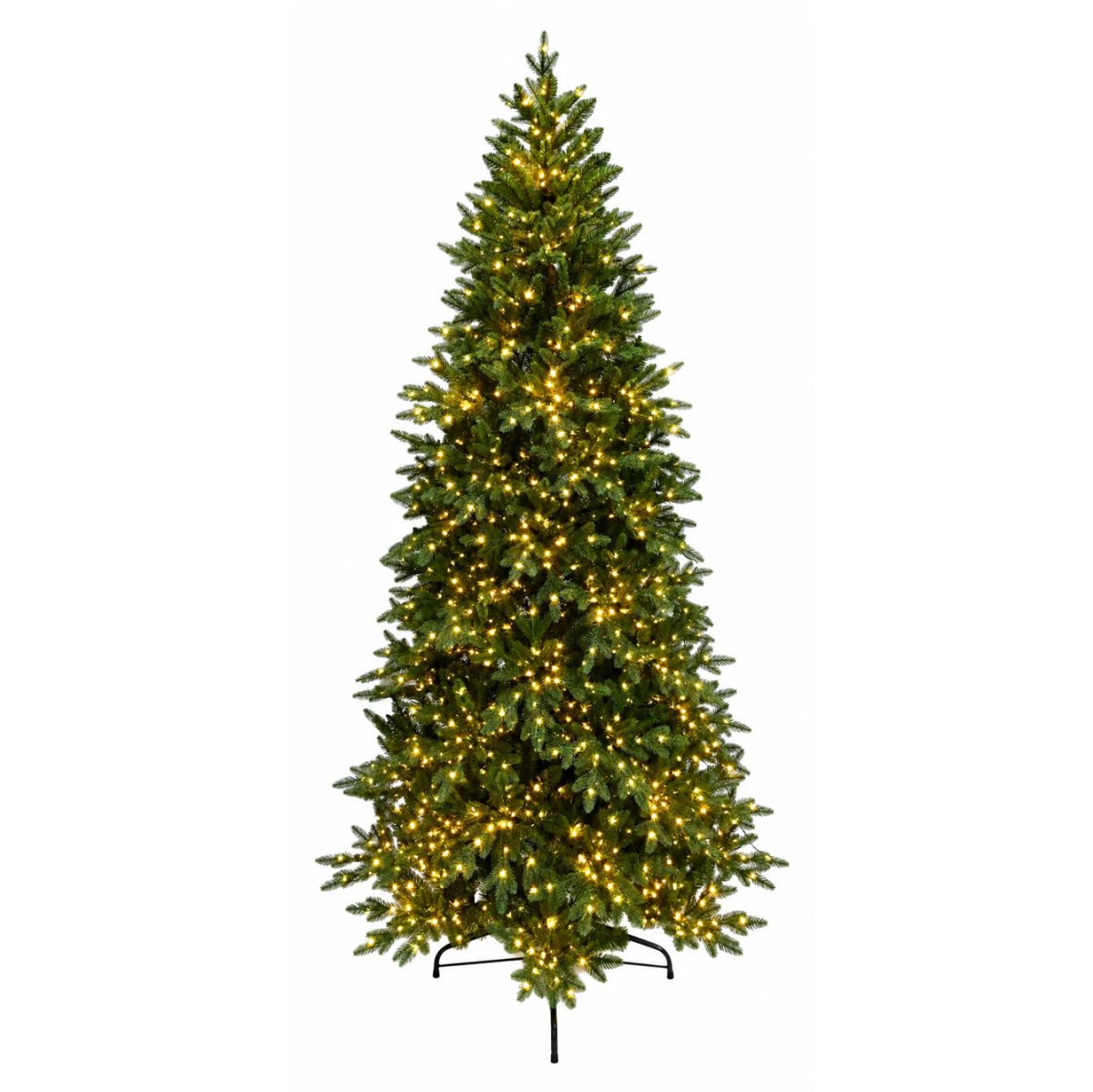Albero di Natale Electra Slim con LED integrati accesi