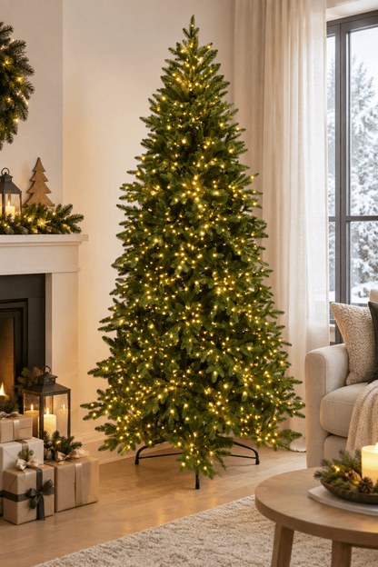 Albero di Natale Electra Slim con LED integrati accesi – foto 2