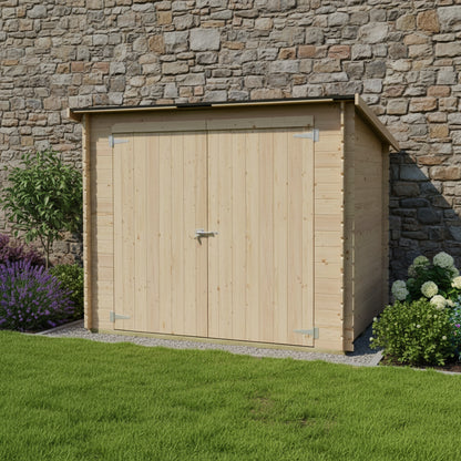 Casetta in legno Eureka addossata 218x130 cm – Kit Montaggio Incluso