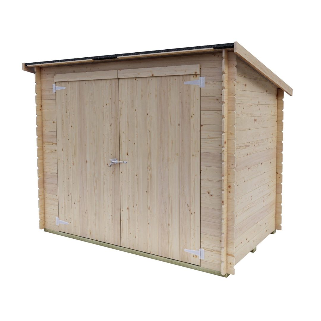 Casetta in legno Eureka addossata 218x130 cm – Kit Montaggio Incluso