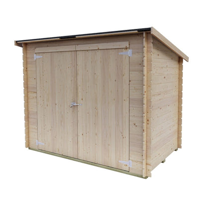 Casetta in legno Eureka addossata 218x130 cm – Kit Montaggio Incluso