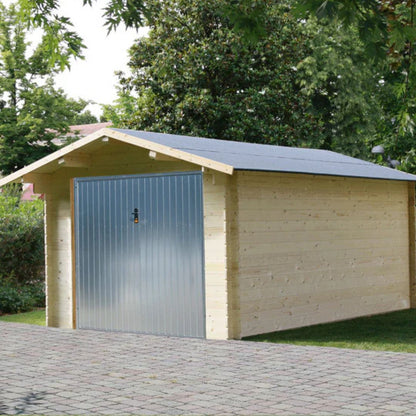 Garage in legno Menta 320x500 cm – Blockhaus 28 mm