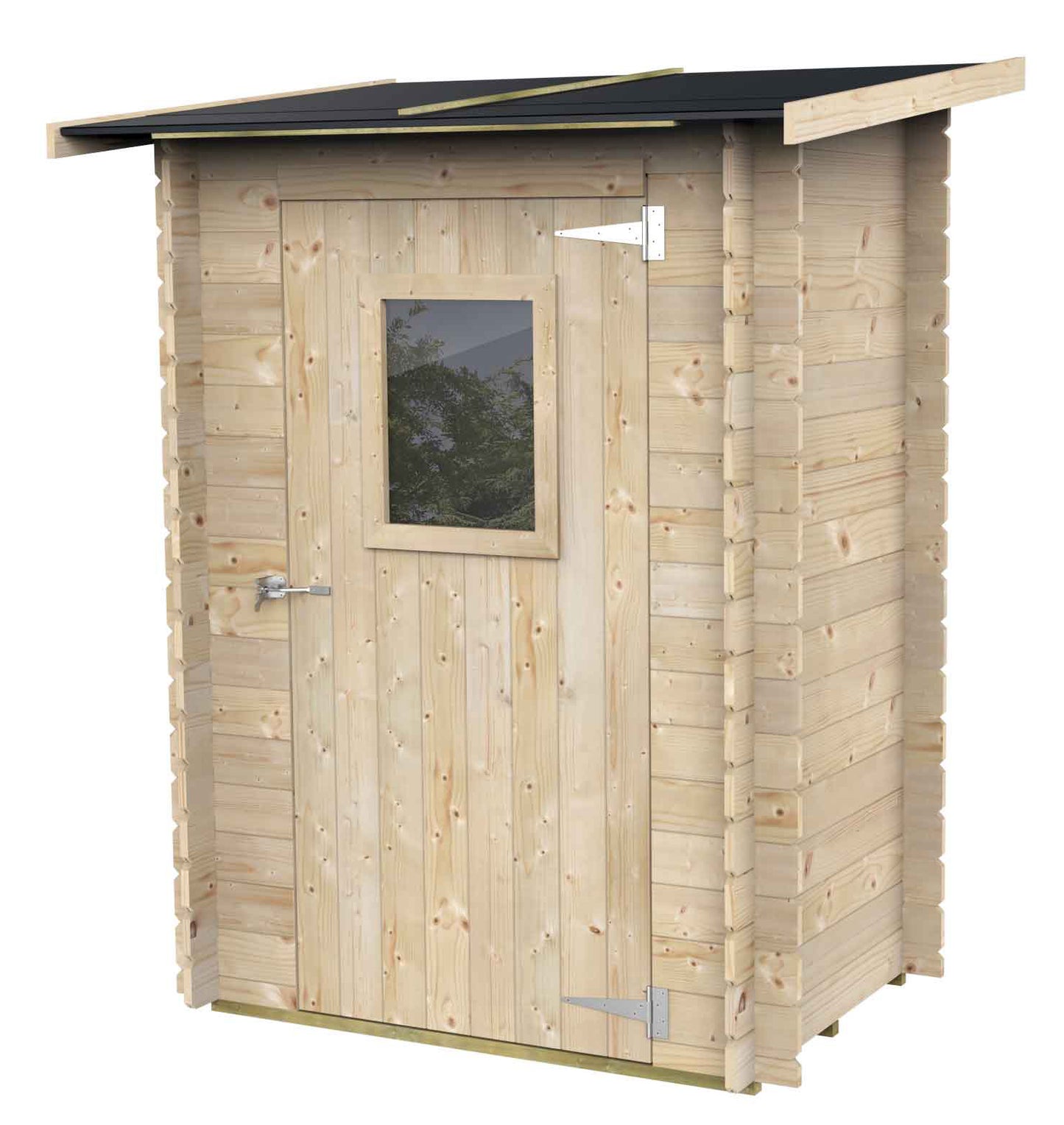 Abri de jardin en bois Hobby, monopente adossé 146x98 cm 1,43 m² – Kit de montage inclus