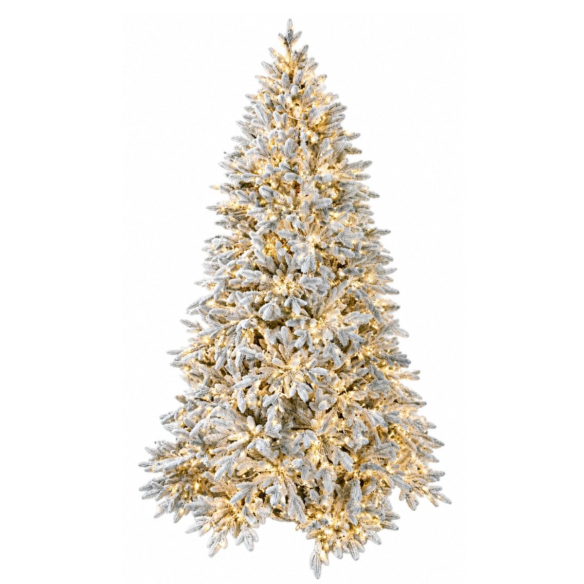 Albero di Natale Capella innevato con LED a luce calda