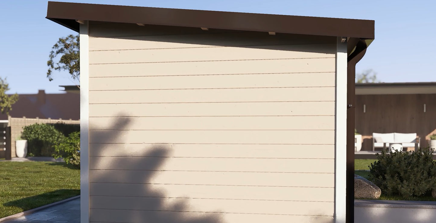 Casetta in legno Nike 300x250 cm – Pareti 25 mm – Colore Cipria