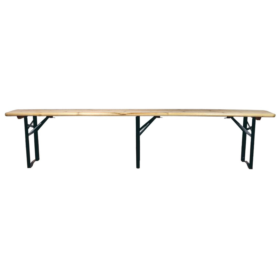 Set 2 Panche Birreria in Legno 220 cm con Gambe Richiudibili