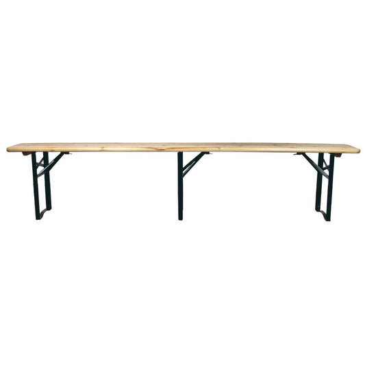 Set 2 Panche Birreria in Legno 220 cm con Gambe Richiudibili