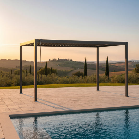 Pergola Bioclimatica New Mexico 3x4 in Alluminio e Acciaio Antracite