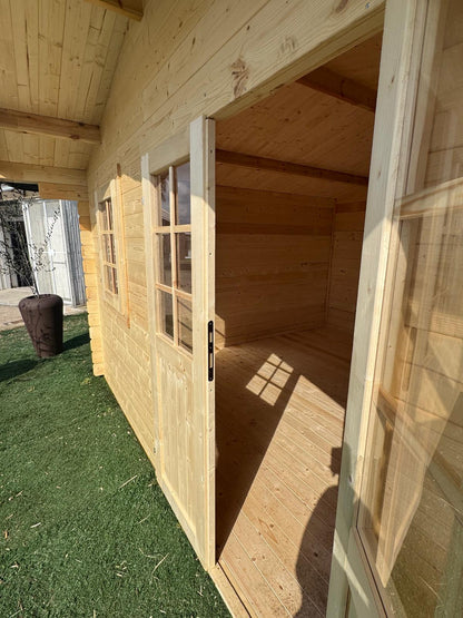 Casetta in Legno Flower 380x380 cm doppia porta