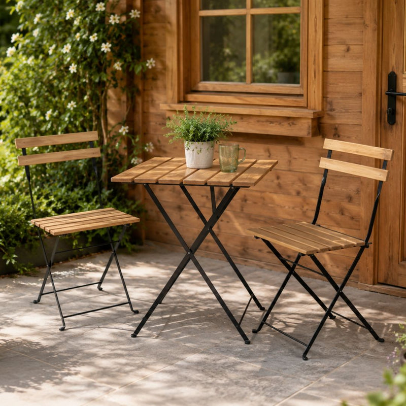 Salotto Coco da Giardino con Tavolo e 2 Sedie