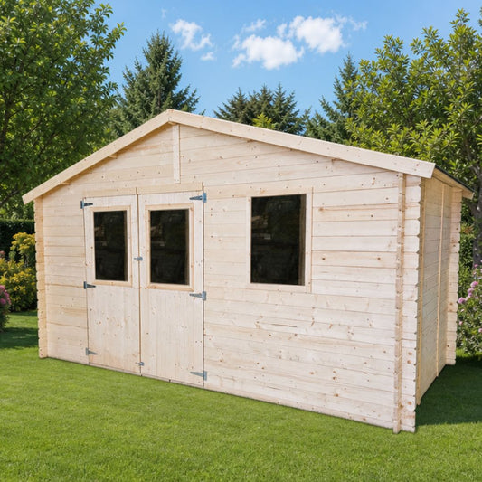 Casetta in legno Sara 396x396 cm – Kit Montaggio Incluso