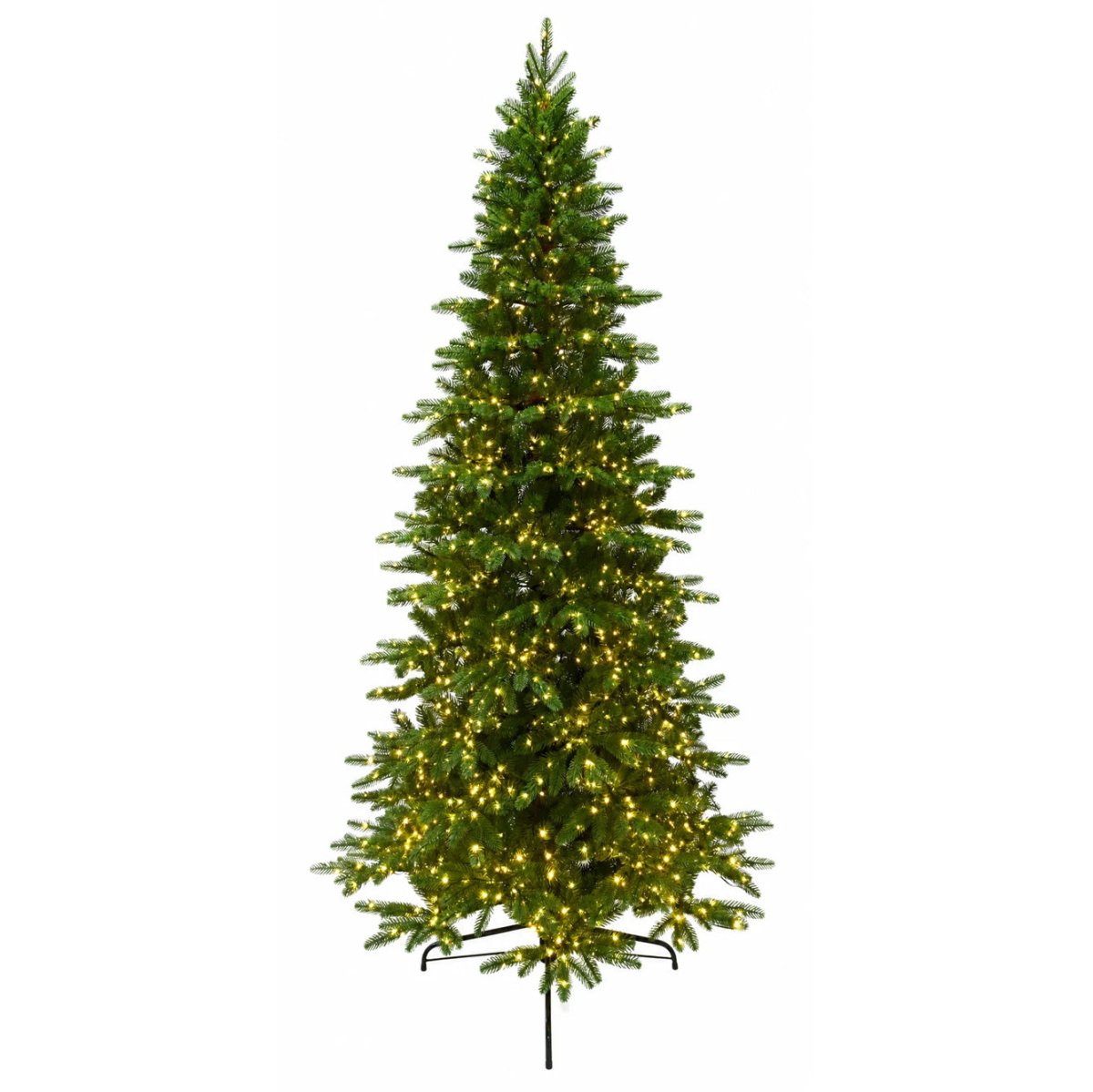 Albero di Natale Deneb Slim verde con LED integrati in polietilene – foto 3